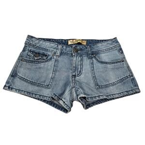 Tyte Jeans Light Blue Denim Jean Shorts 100% Cotton Button Pocket Juniors Size 5